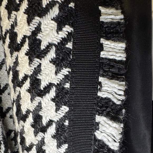 NWT HaveOne (Italy) Black & White Houndstooth Long Blazer/Jacket Chanel Vibe - Picture 7 of 15